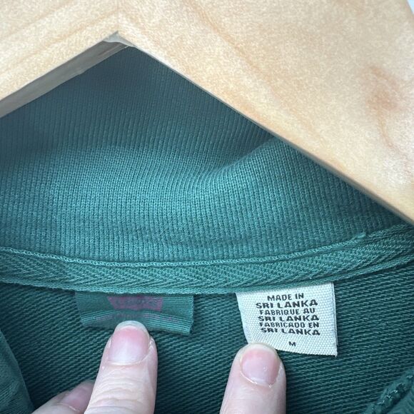 Levi's Sweatshirt Womens Medium Yesterdays 1/4 Zip Green Blue Tie Dye Pullover - Picture 6 of 9